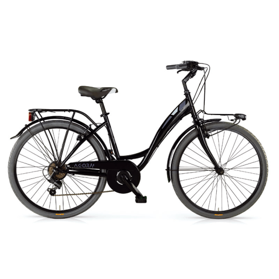 AGORA 28 Inch Damesfiets met 6 Versnellingen en Batterijverlichting AGORA 28 Inch Damesfiets met 6 Versnellingen en Batterijverlichting